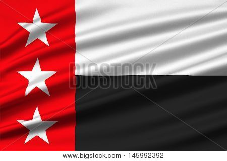Flag of Laredo is the county of Texas United States. 3D illustration