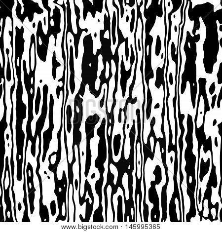 Chaotic Black And White Wood Texture Seamless Pattern