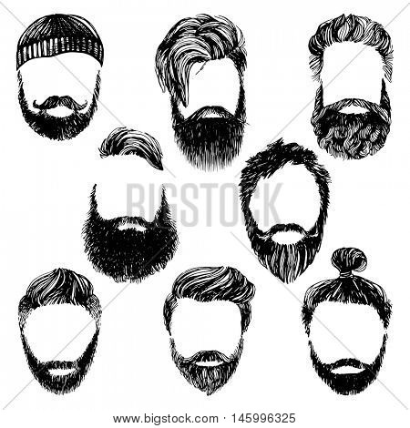 Hand drawn hipster style and fashion vector illustration