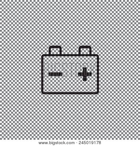 Car Battery Icon On A Transparent Background
