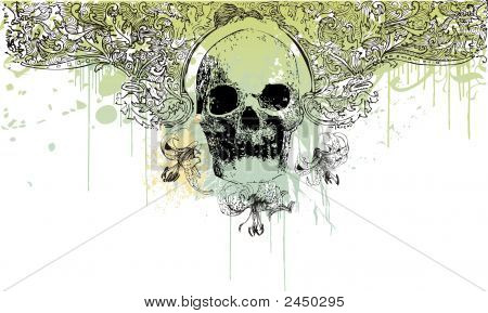 Gothic Skull Illustration