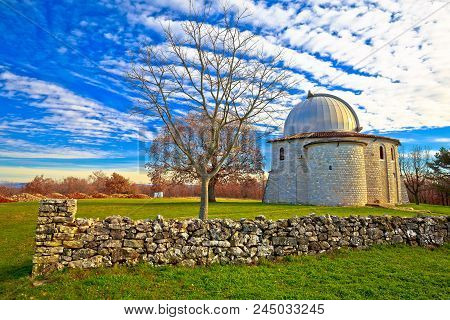 Star Observatory Of Visnjan On Istrian Hill View, Tican Village, Istria Region Of Croatia
