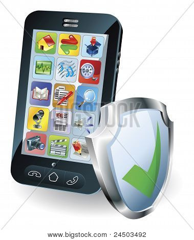 Mobiele telefoon veiligheidsconcept