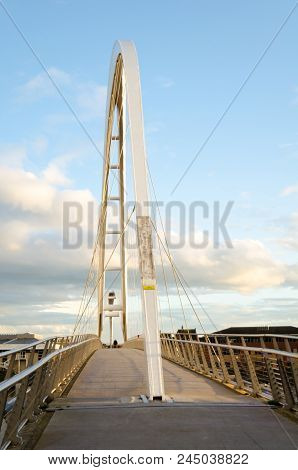 The Infinity Bridge Crossing The River Tees At Stockton-on-tees