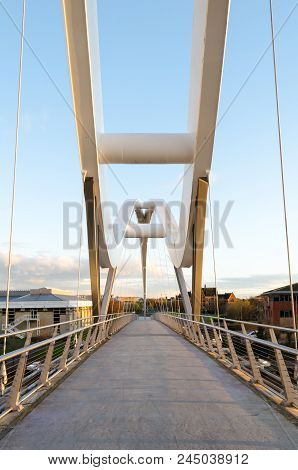 The Infinity Bridge Crossing The River Tees At Stockton-on-tees