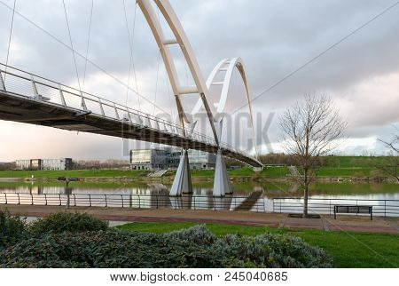 The Infinity Bridge Crossing The River Tees At Stockton-on-tees