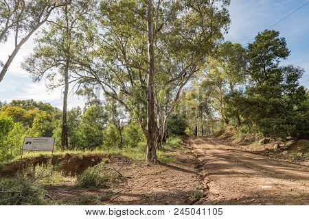 Lady Grey, South Africa - March 29, 2018: The Start Of The Historic Jouberts Pass At Lady Grey In Th