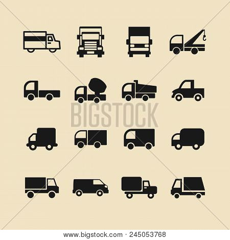 Truck Vector Icons For Transportation And Delivery