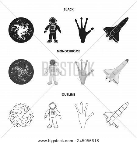 The Alien's Hand, The Space Shuttle Ship Space Shuttle, The Astronaut In The Spacesuit, The Black Ho