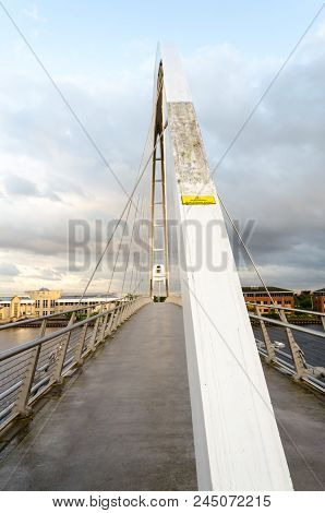 The Infinity Bridge Crossing The River Tees At Stockton-on-tees