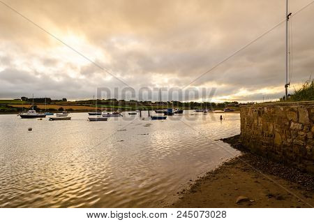 Sunset Across The River Aln At Alnmouth