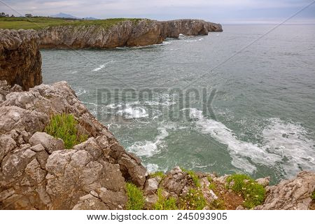 Bufones de Arenillas in the cost of Asturias, north of Spain