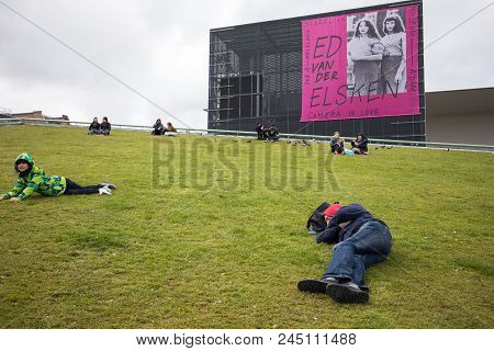 Amsterdam, Netherlands - April 22, 2017: Amsterdam Stedelijk Museum For Modern, Contemporary Art And