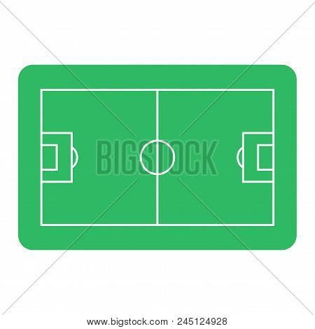 Football Pitch, Football Field Or Soccer Field, Vector Illustration In Flat Design