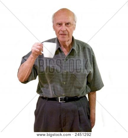 Senior Kaffee-Trinker