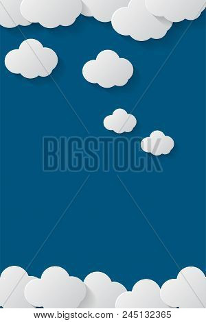 Cloud Set Background.cloud Flat.llustration Vector