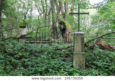 Iron Cross In A Defunct Village, Czech Republic