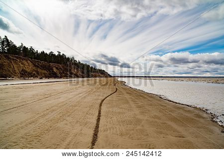 Spring Landscape. The Ob Reservoir. Russia, Siberia, The Novosibirsk Region.