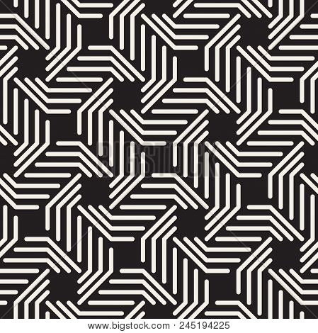 Vector Seamless Pattern. Modern Stylish Abstract Texture. Repeating Geometric Tiles..