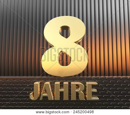 Golden Number Eight (number 8) And The Word 