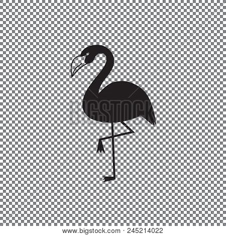 Vector Flamingo Icon On A Transparent Background