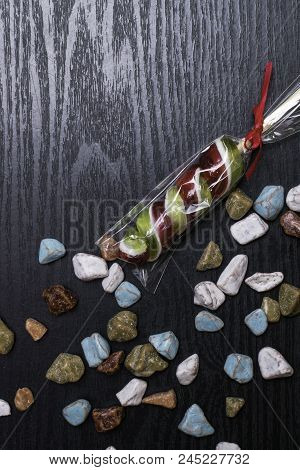Color Caramel Sones, Candy And Spiral Lollipop. Child Birthday. Sweet Party
