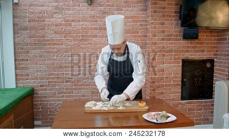 Step By Step Process Of Making Dumplings, Ravioli Or Pelmeni