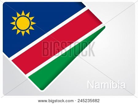 Namibian Flag Design Background Layout. Vector Illustration.
