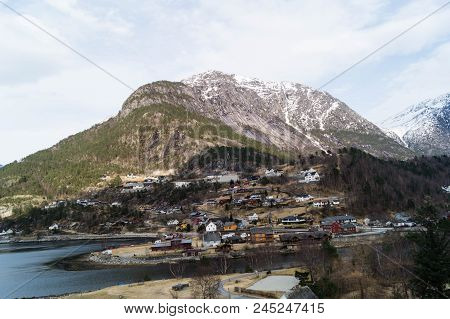 Landscape Of The Norwegian Eidfjord From The Perspektive Of A Cruise Ship