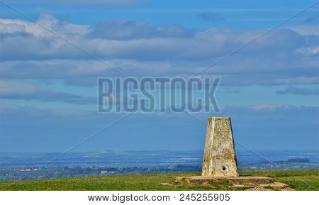Trig Point On Mountain Top, Brecon Beacons Park