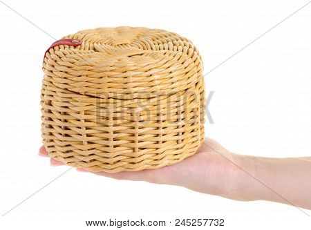Casket Of A Vine In A Hand On A White Background Isolation