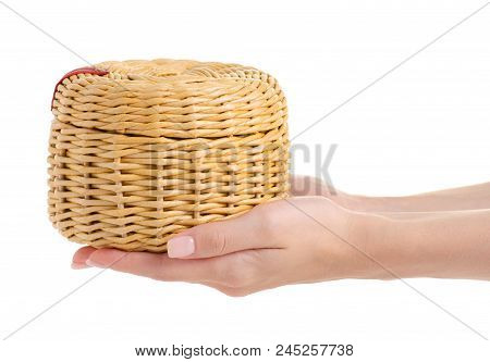 Casket Of A Vine In A Hand On A White Background Isolation