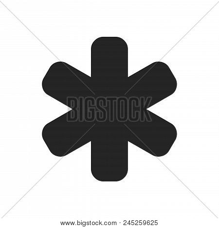 Asterisk Icon Simple Vector Sign And Modern Symbol. Asterisk Vector Icon Illustration, Editable Stro