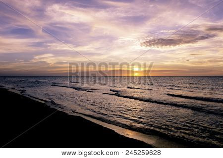 Sunset Over Caribbean Sea - Bay Of Pigs / Playa Girón / Bahía De Cochinos, Cuba