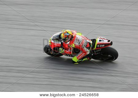 SEPANG, MALAYSIA - 21. oktober: MotoGP rytter Valentino Rossi tester sin cykel under den frie træning 