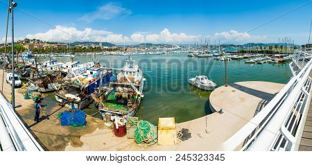 La Spezia, Italy - April 28: Port Of La Spezia, On April 28 2018 In La Spezia, Italy