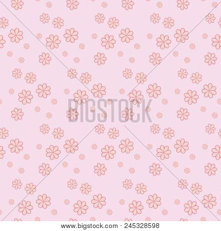 Vector Floral Uros, Seamless Pattern.rose Delicate Flowers