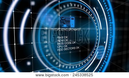 Cool Blue Head-up Screen With Database