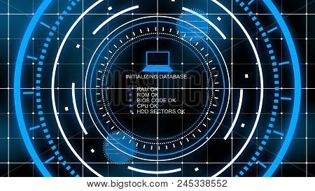 Trailblazing Blue Head-up Computer With Grids