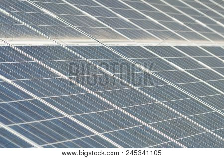 An Array Of Photovoltaic Solar Cells Generating Green Energy In Healesville, Australia