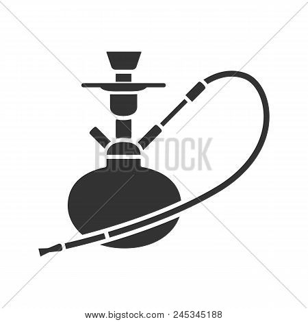 Hookah Glyph Icon. Nargile. Silhouette Symbol. Negative Space. Vector Isolated Illustration