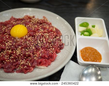 Yukhoe - Raw Beef Dish - Beef Sashimi