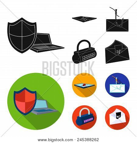 Hacker, System, Connection .hackers And Hacking Set Collection Icons In Black, Flat Style Vector Sym