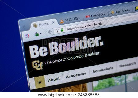 Ryazan, Russia - June 05, 2018: Homepage Of University Of Colorado Boulder Website On The Display Of