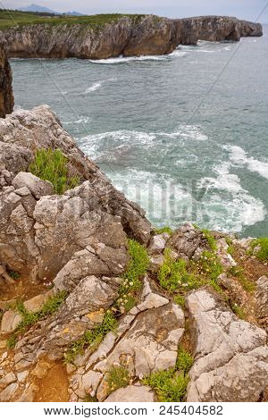 Bufones de Arenillas in the cost of Asturias, north of Spain