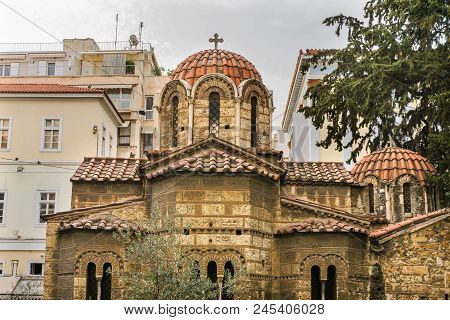 Agioi Theodoroi Ancient Greek Orthodox Byzantine Church Saint Theodori Athens Greece.  Church Dates 