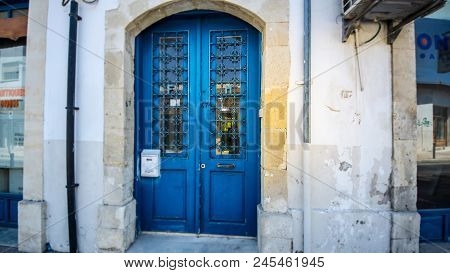 Old Wooden Door  In The Limassol, Cyprus, August 2017