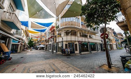 Nicosia, Northern Cyprus -august 7, 2017 : Streets Of Old Nicosia View. Nicosia Is Capital Of Northe