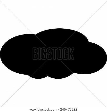 Wheather Cloud, Data Cloud, Black Cloud Icon.