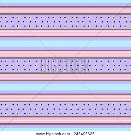Retro Pastel Colored Seamless Pattern With Horizontal Stripes